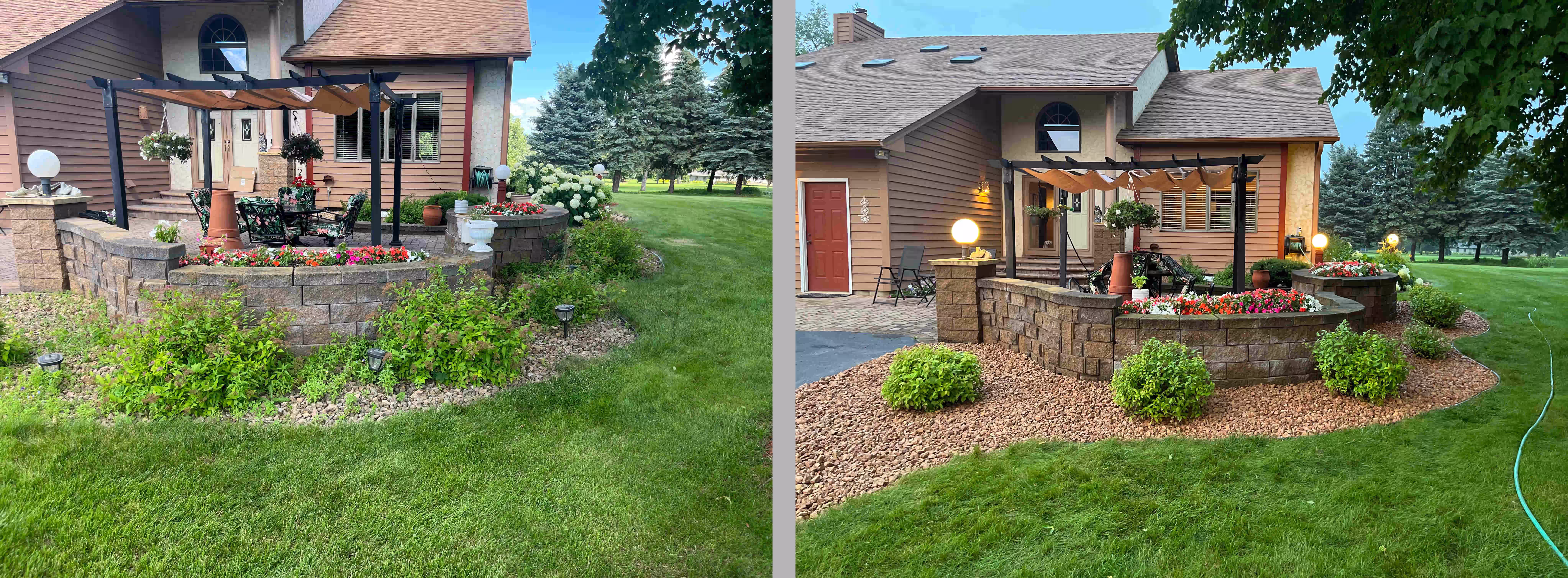 Professional mulch and rock installation